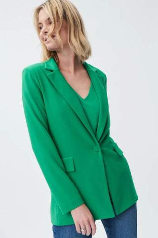 Silky Knit Straight Blazer