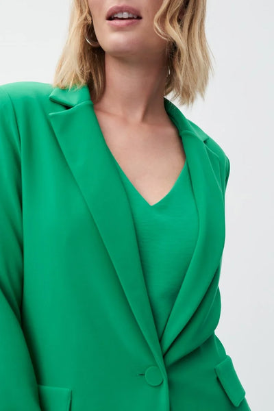 Silky Knit Straight Blazer