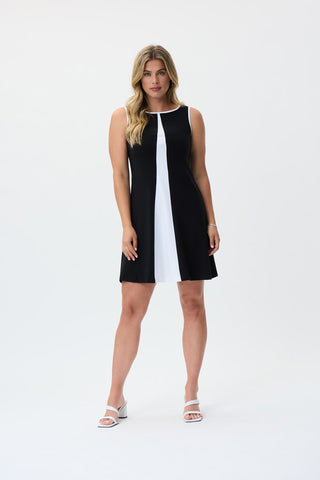 Colour-Block Fused Silky Knit Dress