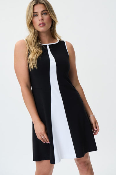 Colour-Block Fused Silky Knit Dress