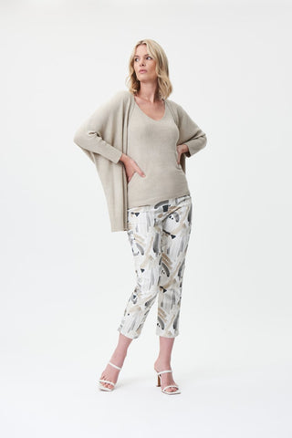 Printed Straight Cropped Jeans