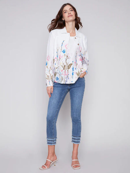 FLORAL PRINTED LINEN TOP