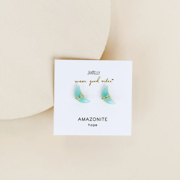 Wire Wrapped Moon - Amazonite