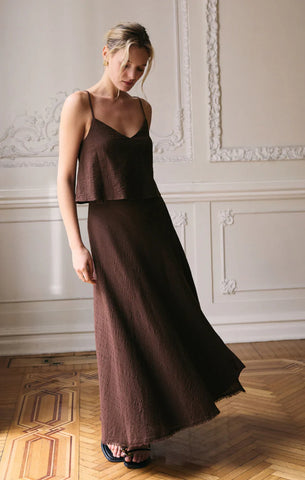 SALERNO WRAP MIDI SKIRT