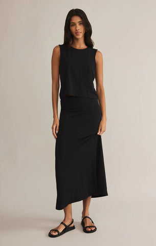 DELAVINE TEXTURED MIDI SKIRT