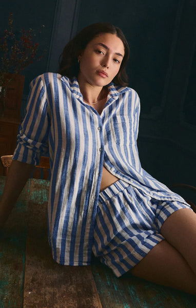 Morning Stripe Gauze Short