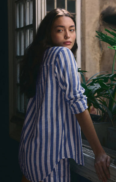 Saturdays Stripe Gauze Shirt