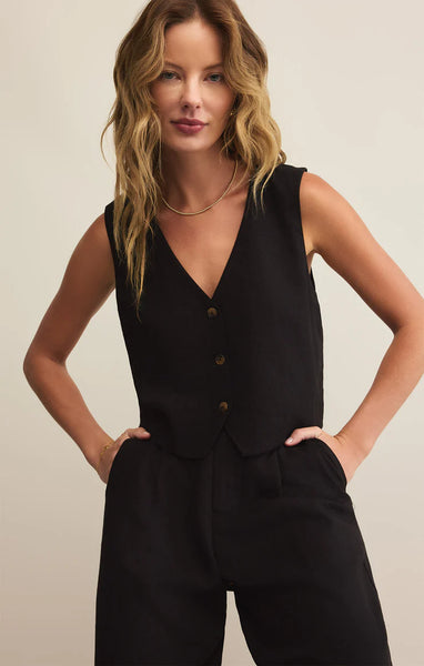 Topanga Wide Leg Linen Pant