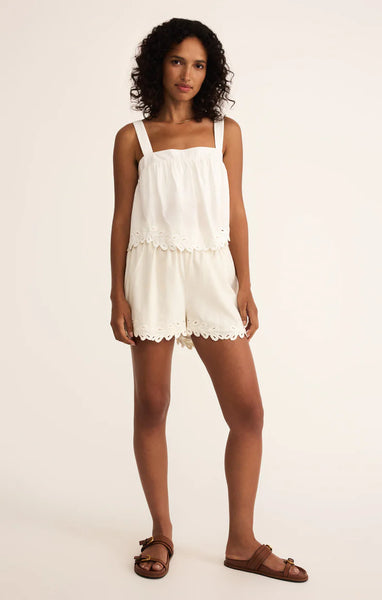 Pesaro Embroidered Linen Short