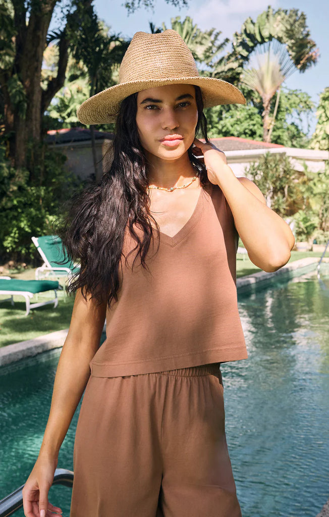 Sloane V-Neck Cotton Jersey Top
