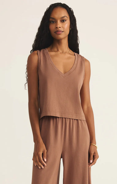 Sloane V-Neck Cotton Jersey Top