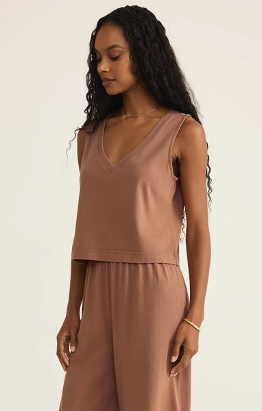 Sloane V-Neck Cotton Jersey Top