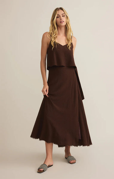 SALERNO WRAP MIDI SKIRT