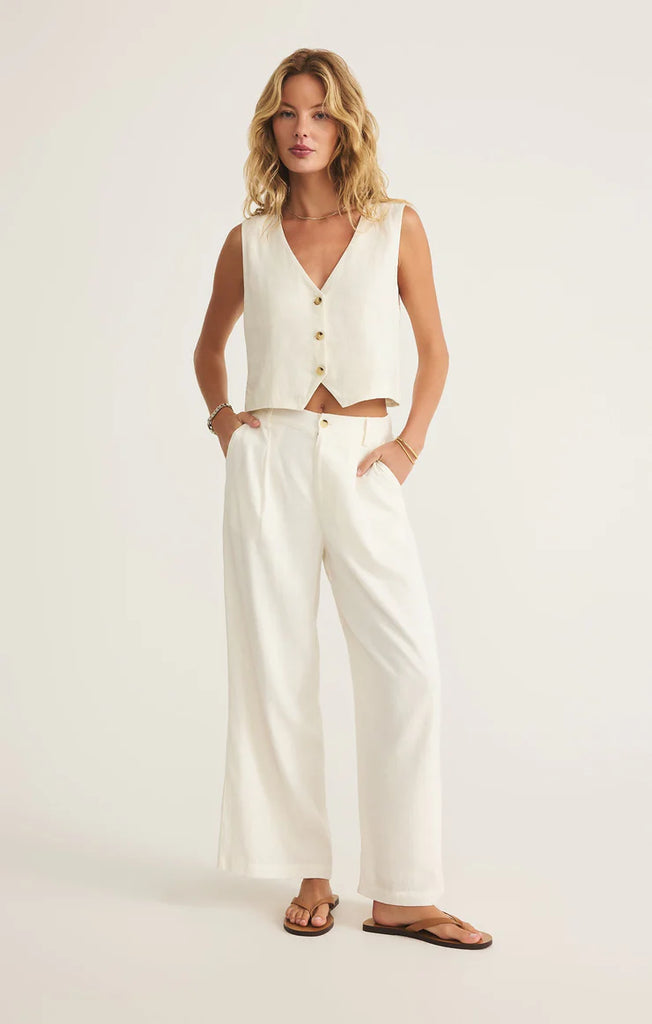 Topanga Wide Leg Linen Pant