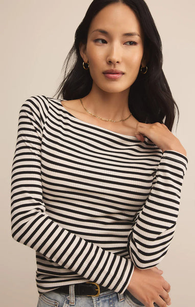 Pristine Rib Striped Tee