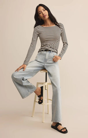 Pristine Rib Striped Tee