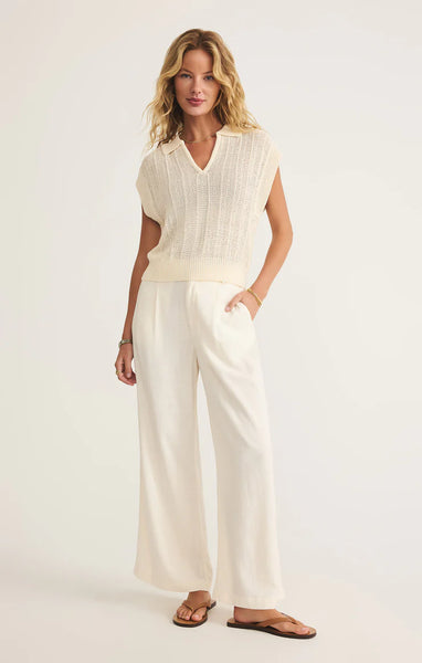 Lauden Crochet Polo Top