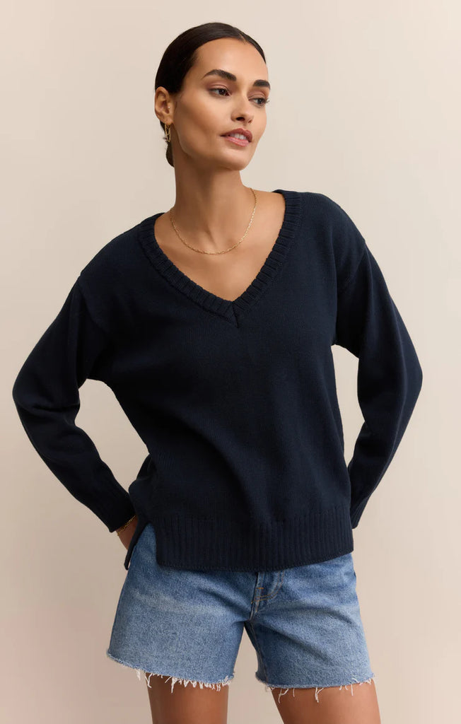 All Around Cotton V-Neck Sweater