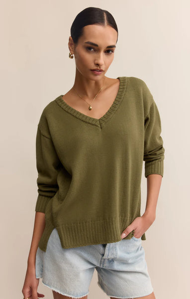 All Around Cotton V-Neck Sweater
