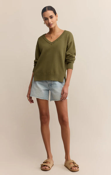 All Around Cotton V-Neck Sweater