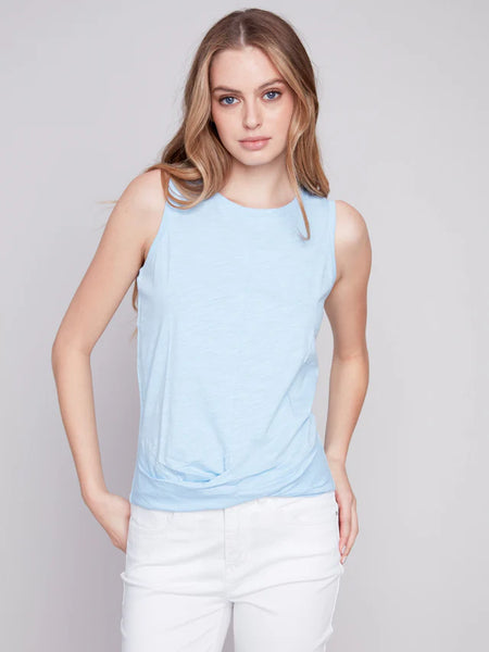 ORGANIC COTTON TANK WITH KNOT DETAIL