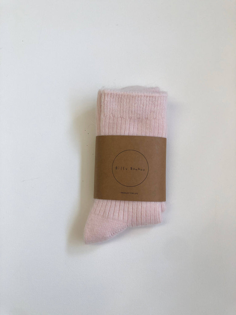 ANGORA WOOL SOCKS - snow pastel: Sakura 🌸 / One size - M/L