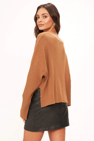 GETAWAY NOTCH NECK SWEATER