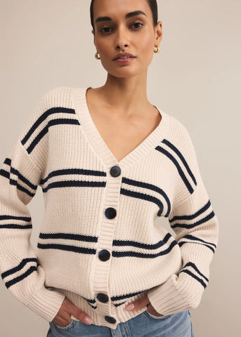 Boyfriend Striped Cardigan