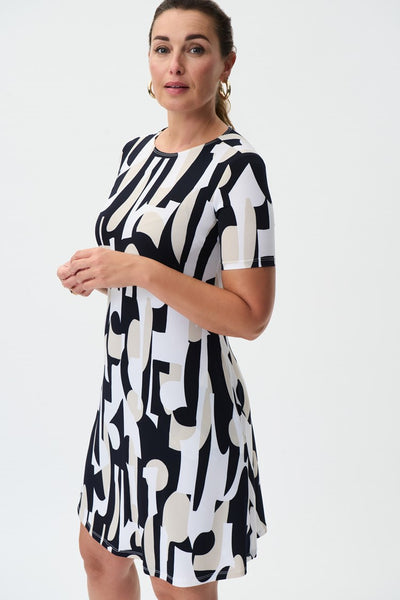 Short-Sleeve A-Line Dress