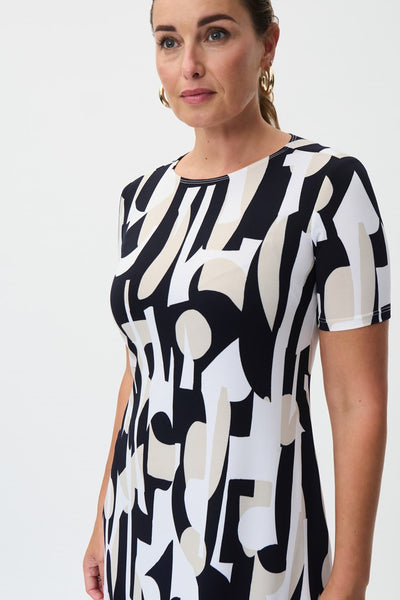 Short-Sleeve A-Line Dress