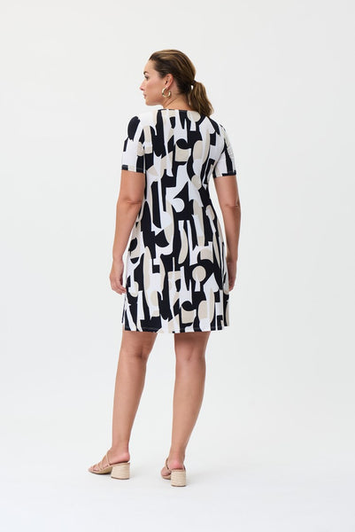 Short-Sleeve A-Line Dress