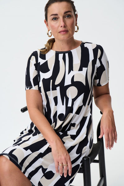 Short-Sleeve A-Line Dress