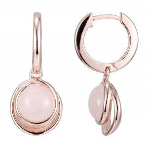 Reign Genuine Rose Quartz Bubble Earrings - Nica's Clothing & Accessories