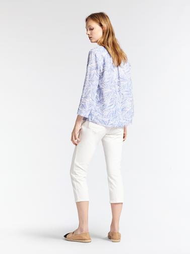 PRINTED LINEN BLOUSE