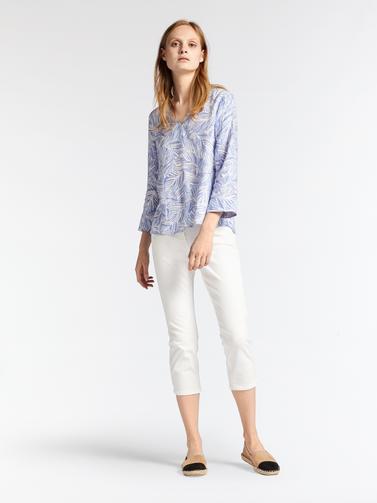 PRINTED LINEN BLOUSE