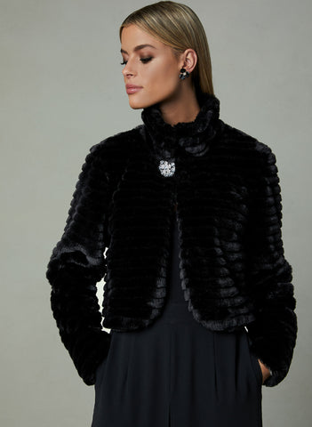 FAUX FUR BOLERO