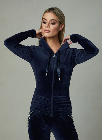 RUCHED PEARL EMBELLISHED TOP