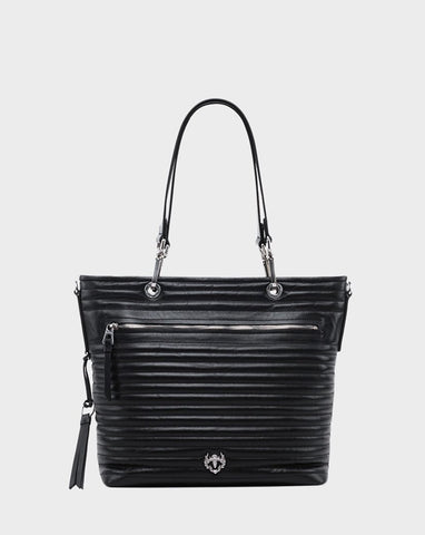 PANDORA QUILTED LEATHER TOTE BAG