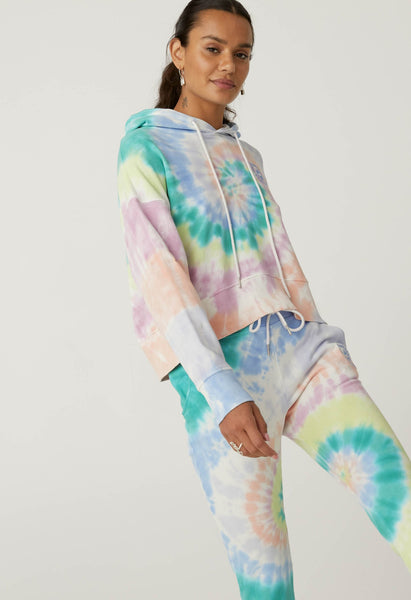 LA EYEHOODIE IN PRISMATIC TIE DYE