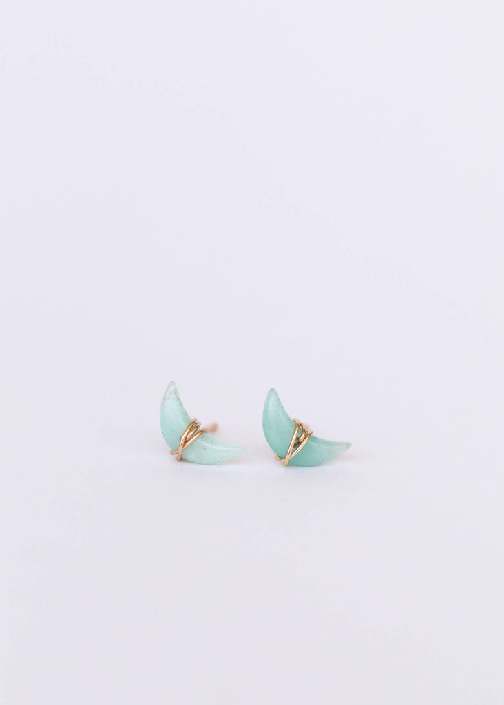 Wire Wrapped Moon - Amazonite
