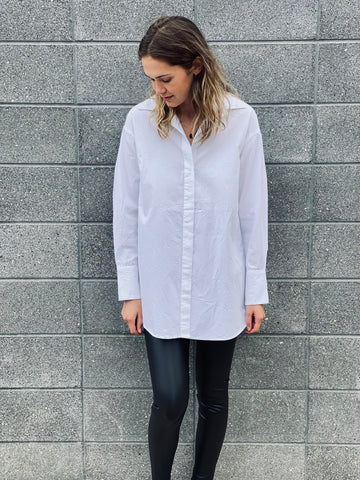 ADDISON OVERIZED POPLIN BUTTON-UP