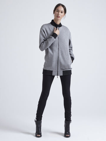 Pride Brushed Fleece Extended Bomber Jacket - Nica's Clothing & Accessories - 1