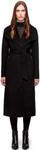 MURMU DOUBLE FACE LONG WOOL COAT WITH BELT