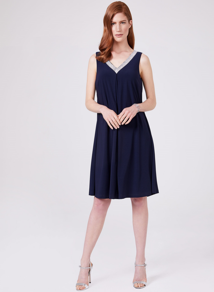 RHINESTONE CAPELET DRESS