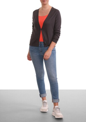 OPEN-FIT FINE-KNIT CARDI