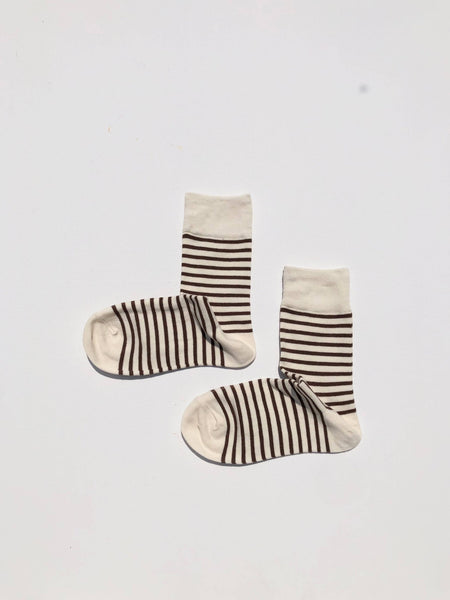 COLOR STRIPE SOCKS: Burgundy