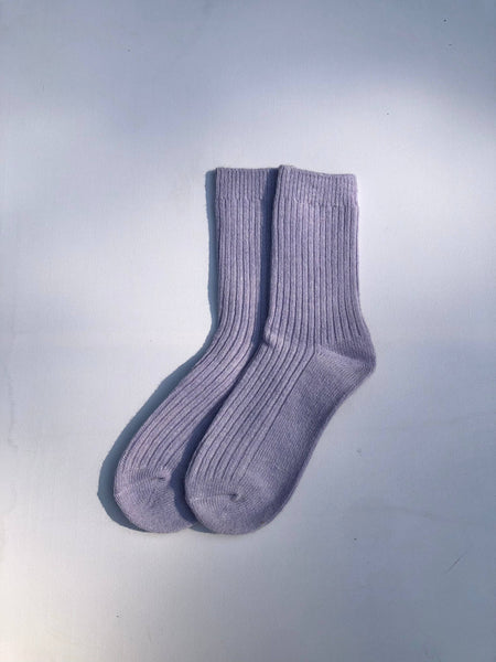 ICELAND WOOL SOCKS - crystal bright: Violet / M/L