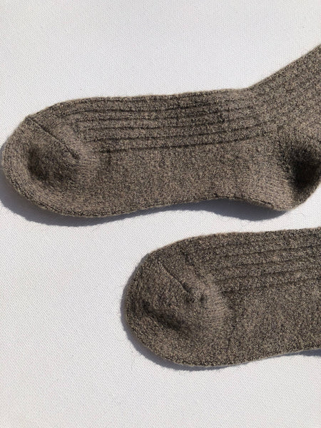 ALPACA CABIN SOCKS: Butter