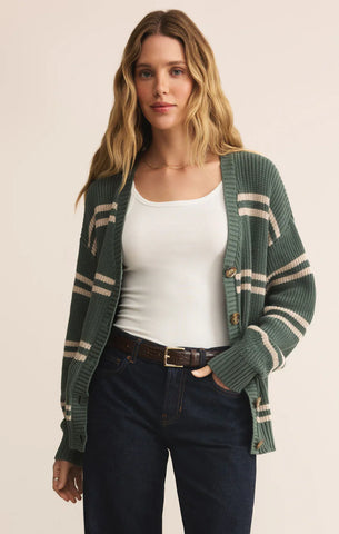 Boyfriend Striped Cardigan
