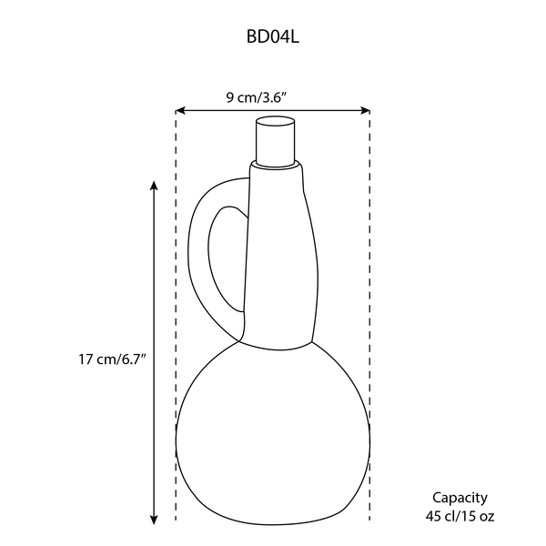 Handmade Stoneware Olive Oil Dispenser | Dadasi 15 oz: Matte White